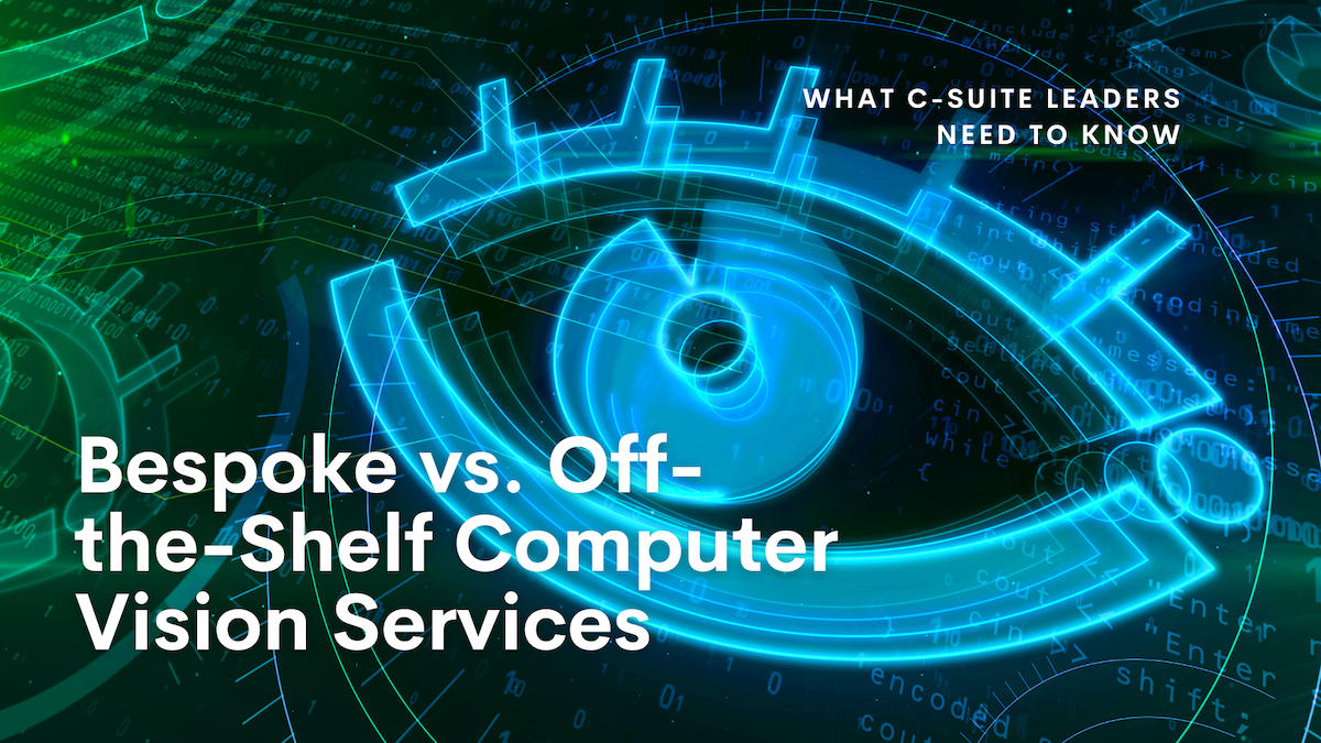 C-suite leader evaluating bespoke versus off-the-shelf computer vision services