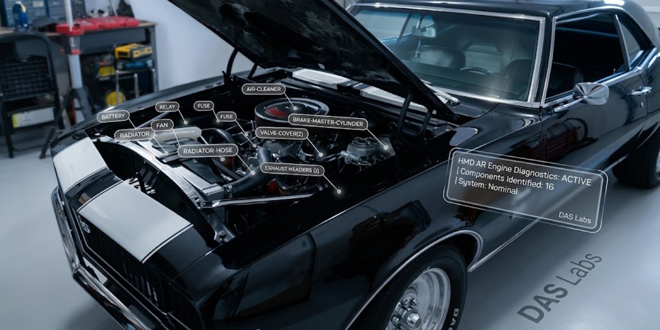 DAS Labs AR engine-diagnostics overlay — putting an AI agent into production